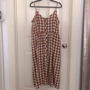 A New Day gingham linen midi dress